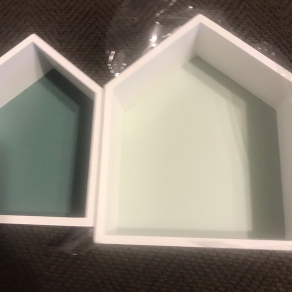 New Target Set of Two Painted Wood Houses, Insertable/Stackable Display Decor - Picture 15 of 16